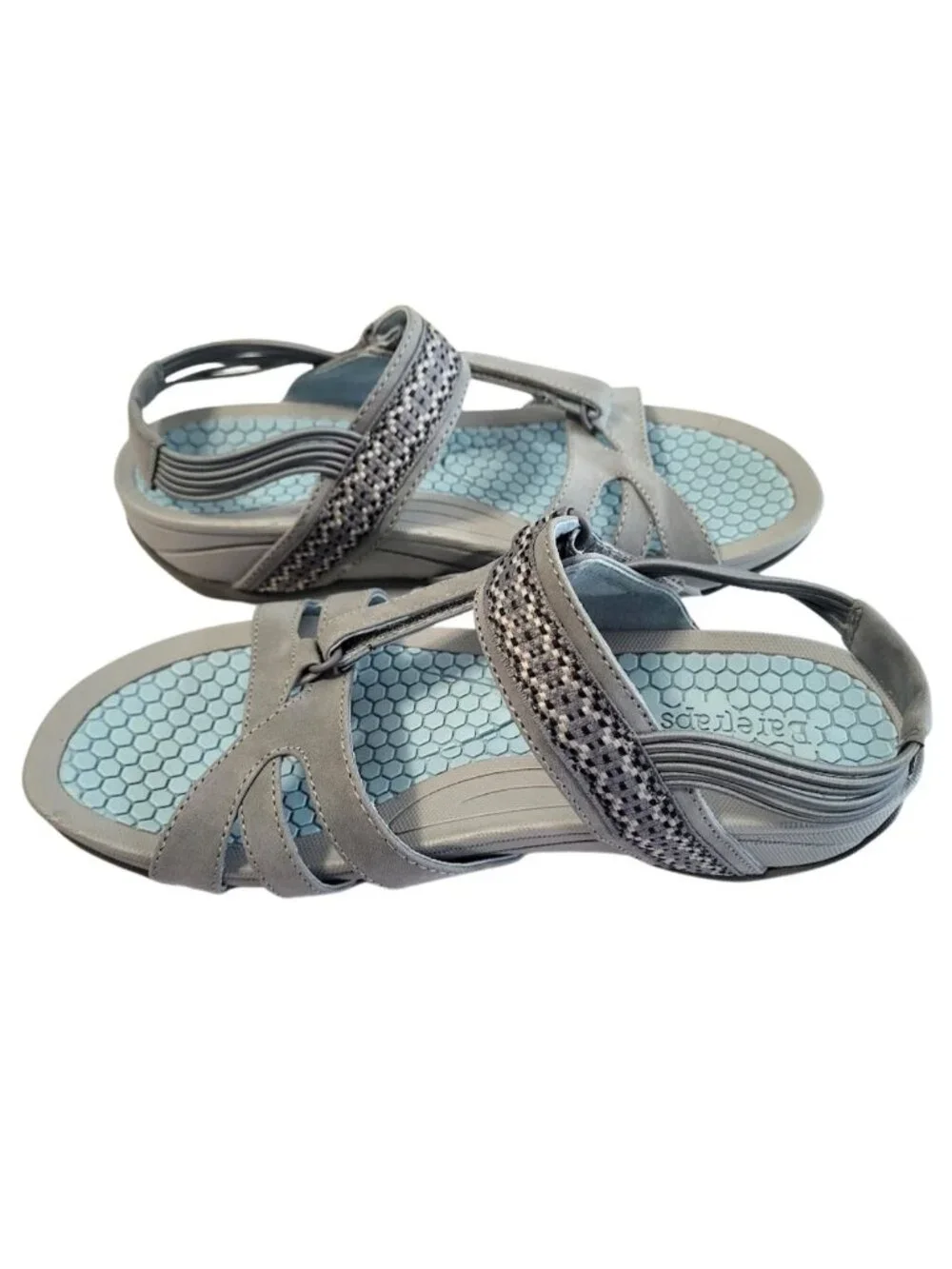 BARE TRAPS Light Blue & Gray Dalton Sandals - Women's 7.5
